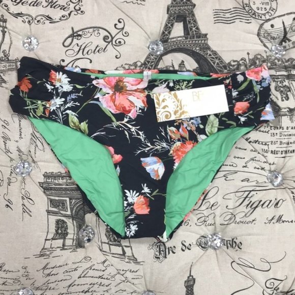 BECCA Floral Print Hipster Bikini Bottom PLUS SIZE - Picture 4 of 6